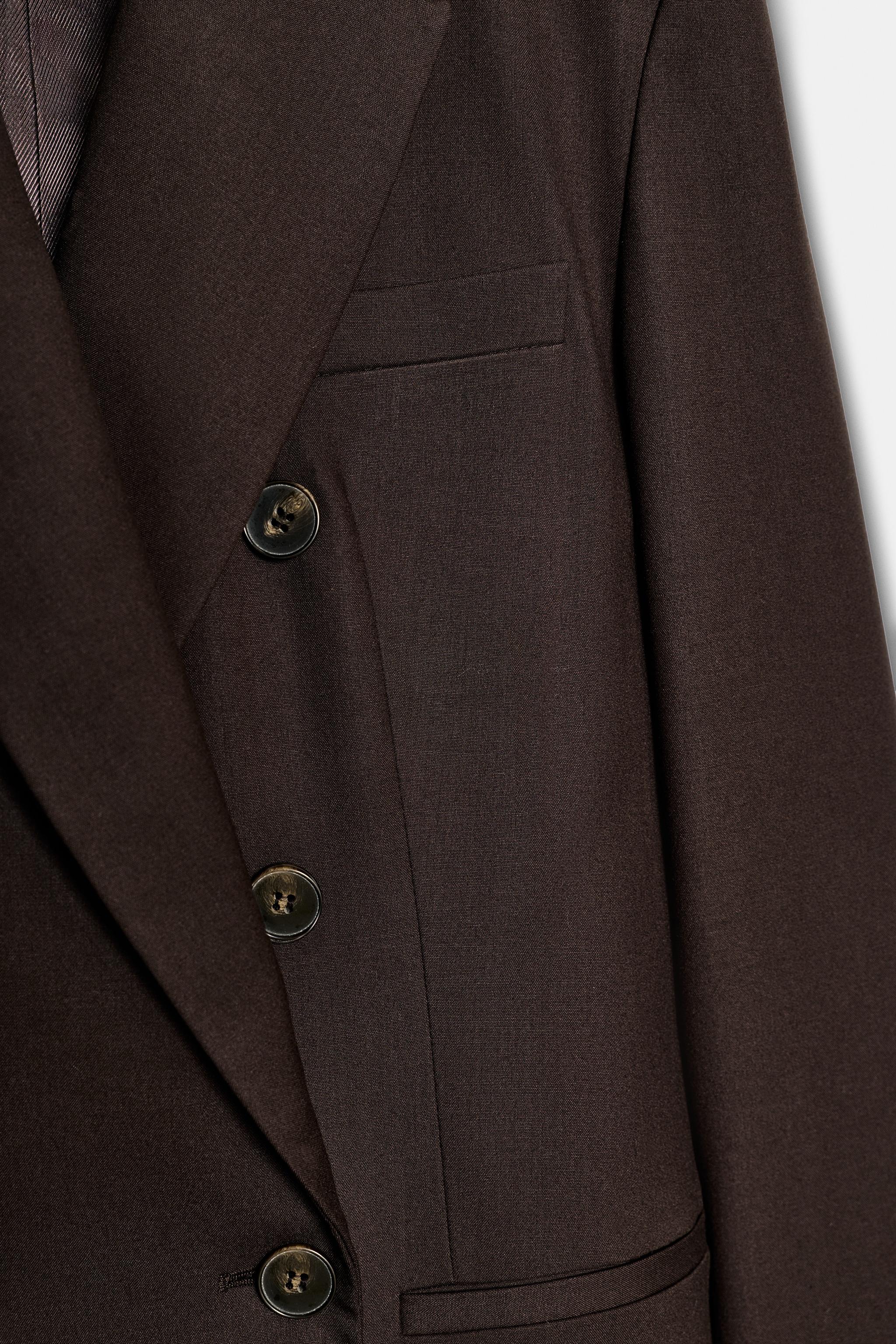DOUBLE BREASTED BLAZER WITH SHOULDER PADS